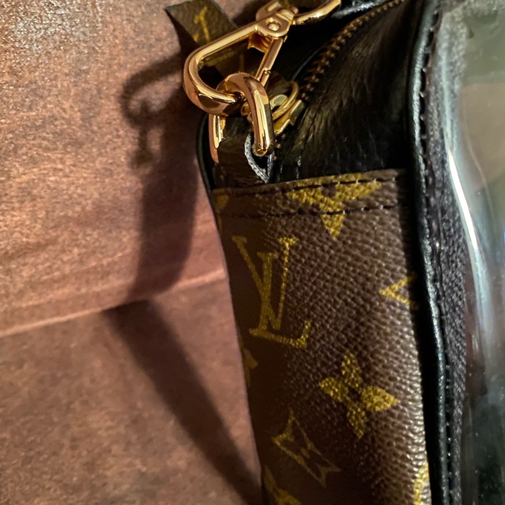 Upcycled LV crossbody, too cute!!